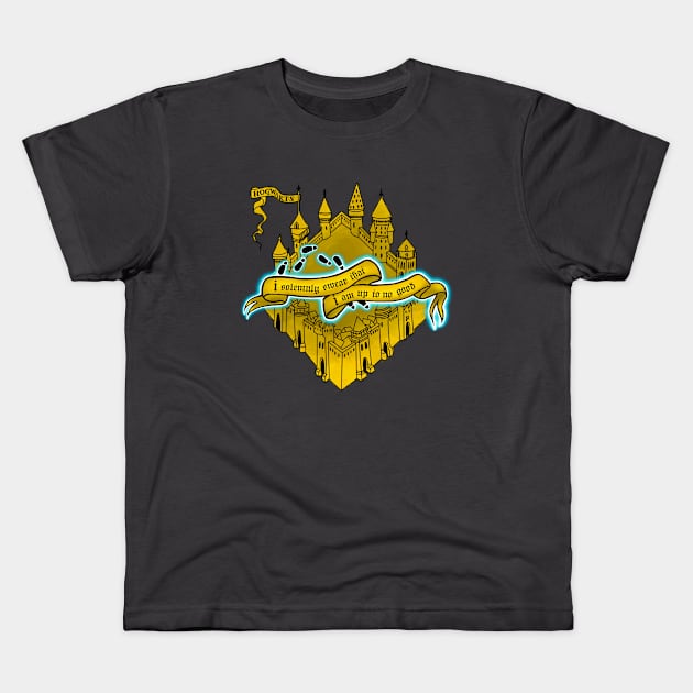 Marauder's Map Kids T-Shirt by Inkoholic